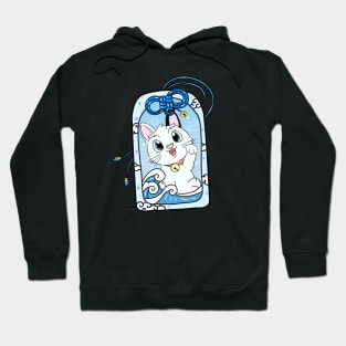 Omamori Lucky Cat wave of Blessings Hoodie